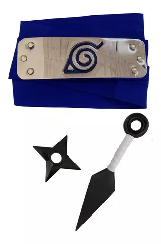 Fantasia Sasuke Uchiha Infantil Kit+bandana+kunai+shuriken