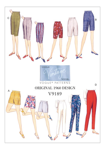 Vogue Patterns Pantalones Cortos Y Cónicos De Misses, 14-1.