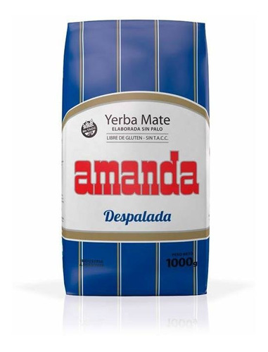 Pack X 3 Unid Yerba  Despuma Azul 1 Kg Amanda Yerbas