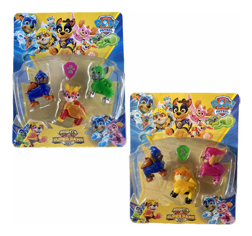 Set Muñecos Paw Patrol Patrulla Canina Chase Marshall X3