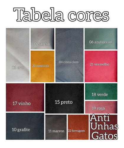 Imagem 3 de 8 de Anti Gatos - Capas Cadeiras - Suede Liso - Kit 06 Unidades