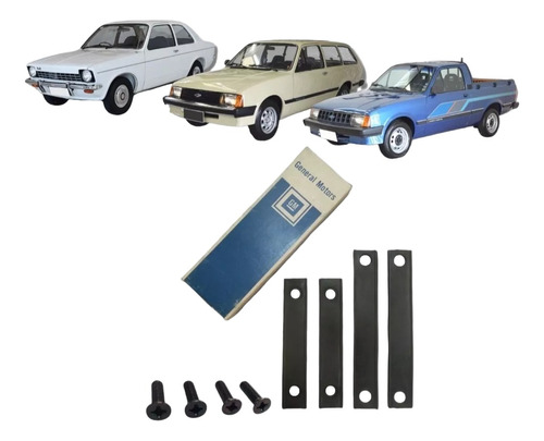 Plastico Apoio Trilho Banco Chevette Gm 4un +parafusos 