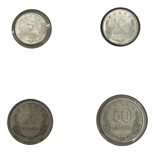 Set Albania 5 A 50 Qindarka 1964 4 Pzas