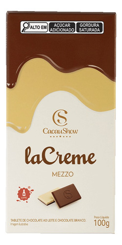 Tablete Lacreme Mezzo 100g Cacau Show