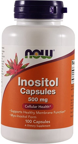 Inositol (500mg) 100 Capsulas - Now Sabor Neutro
