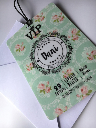Tarjeta Invitacion Vip 15 Años X50