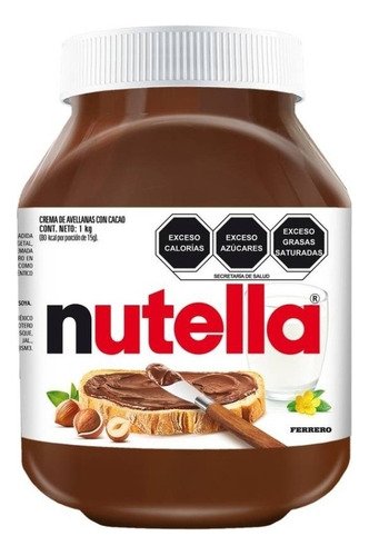 Nutella Crema De Avellanas Con Cacao Tarro De 1 Kg Chocolate