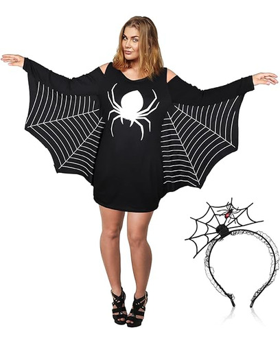 2 Pcs Halloween Dress Women And Hoop Woman Costume Casual Sl