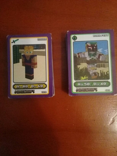 Cartas Minecraft Personajes Famosos. Consultar X Unidad. 