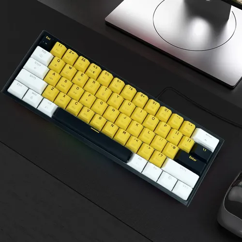 Teclado Mecânico Gamer Mk25 60% Rgb 61 Teclas Switch Red Usb