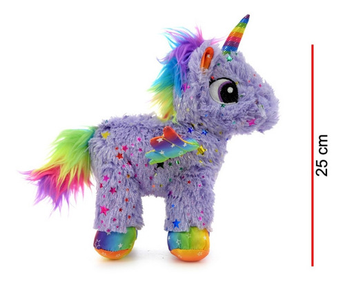 Peluche Unicornio 25cm Con Estrellitas Ar1 4158 Ellobo