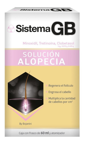 Sistema Gb Solución Alopecia Combate Calvicie Mujer 60 Ml
