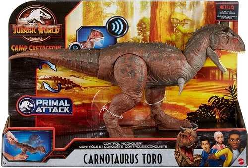 Imagen 5 de 7 de Jurassic World Figuras Acción Carnotaurus Dinosaurio Juguete