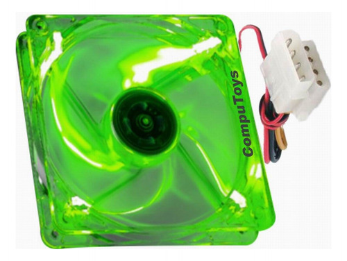 Zfan12g Ventilador Led 12x12 Cms 12v Verde Computoys