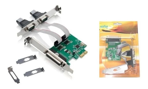 Placa Pci Express X1 2 Seriais 1 Paralela Aleta Low Profile