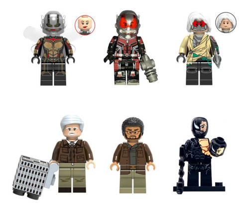 Set De Minifiguras De Antman, Janet Van Dyne, Wasp ...
