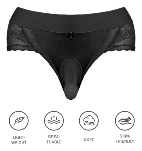 Ropa Interior Tangas Para Hombre Encaje Briefs 2 Piezas