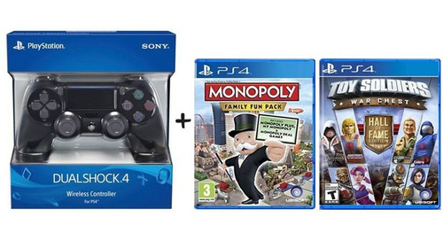 Mando Dualshock Ps4 + Monopoly + Toy Soldiers
