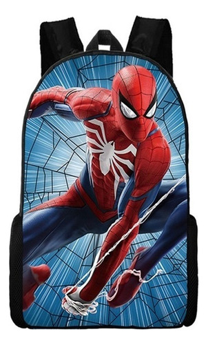 Spiderman Mochila Estudiante Modelo Super Man 3 Piezas 2023