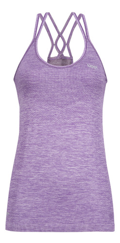 Polera Deportiva Lippi Tank Mujer Trained Q-dry Melange Uva