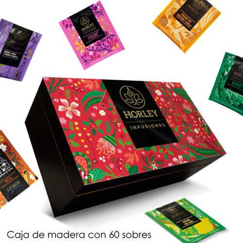 Caja De Madera Con Tés E Infusiones Horley Edición Roja 