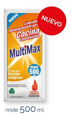 Limpiador Concentrado Multimax Cocina(5u) Y Baño(5u) 100ml