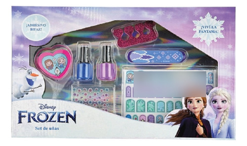 Set De Uñas Decoradas Esmaltes Nenas Princesas Frozen