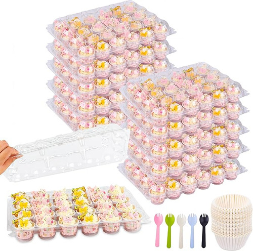 Mini Recipientes Para Cupcakes 24 Unidades Cajas Para Cupcak