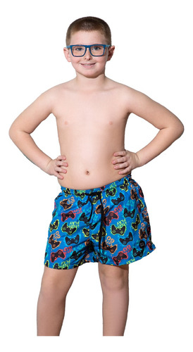 Malla Short De Baño Niños Estampado Bilbao Hasta Talle 16