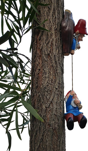 Figuras De Gnomo Para Abrazar Árbol De Hada, Elfo, Escalar, 