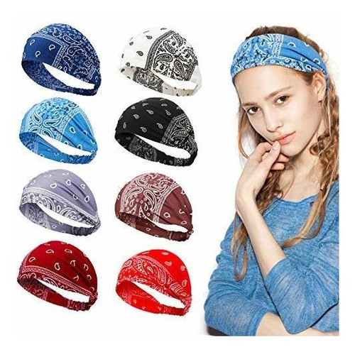 Bandas Cabeza Boho Elásticas - 8pcs