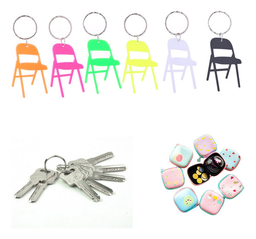 Llavero Plegable Con Forma De Minirespaldo Para Silla (bk)