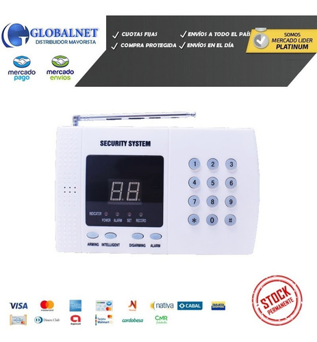 Kit Alarma Domiciliaria 99 Zonas Inalámbricas Con Sensores !