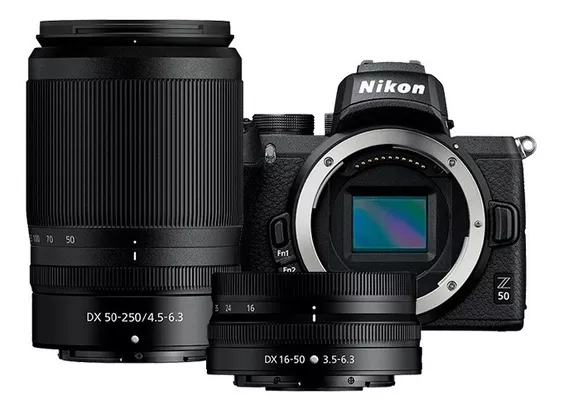 Camara Mirrorless Nikon Z50 Kit 16-50mm Vr+50-250mm Vr