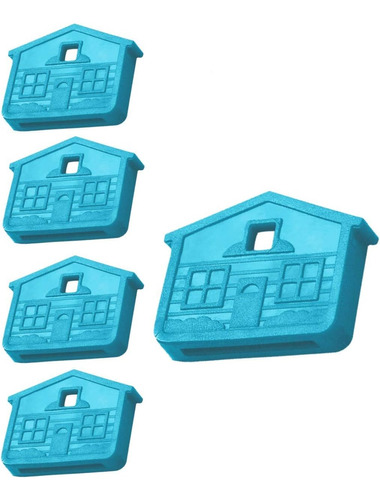 House Shaped Key Caps For Kw1 & Sc1 Key Ways, Blue, 5/p...