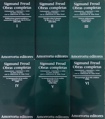 6 Libros - Obras Completas 1 2 3 4 5 Y 6 - Freud - Amorrortu