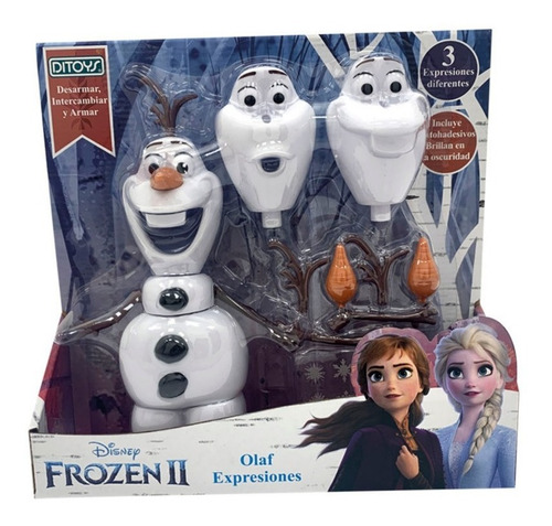 Olaf Expresion Muñeco Sticker Brilla Frozen 2 Disney Ditoys 
