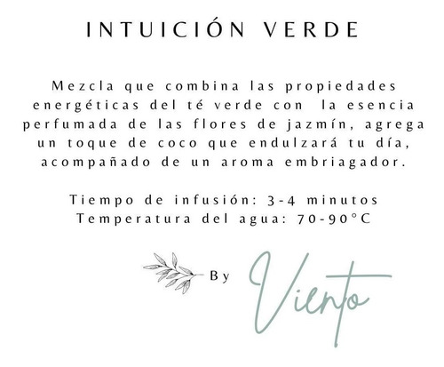 Té Verde, Jazmin Y Coco Tres Paquetes De 100 Gr