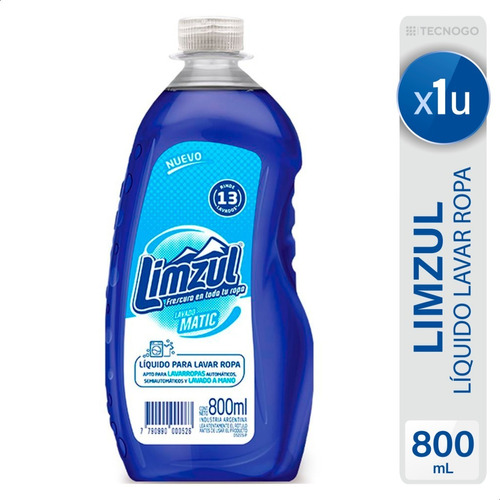 Detergente Liquido Limzul Para Lavar Ropa 13 Lavados