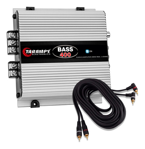 Módulo Taramps Bass400 400w Rms 1 Canal 2ohms + Cabo Rca 3 M