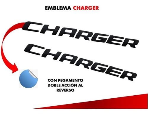 Emblema Letras Color Negro Compatible Con Charger 2006-2010