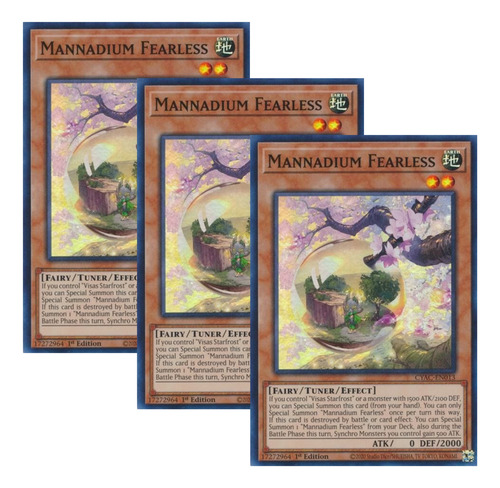 Yugioh! X3 Mannadium Fearless - Cyac (super Rare) Tercia Mannadium Fearless Inglés (Usado)