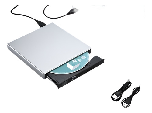 Portátil Externo Usb 2.0 Quemador De Cd-rw Reproductor Combo