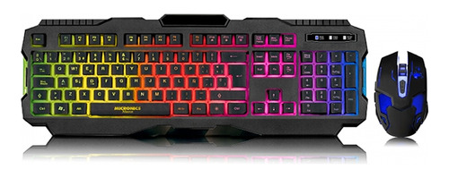 Combo Teclado  Mouse Gamer Rgb Dpi 3200 6 Botones Pcreg