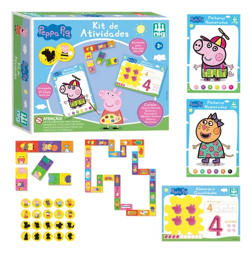 Brinquedo Jogo Pedagógico Kit De Atividades Peppa Pig