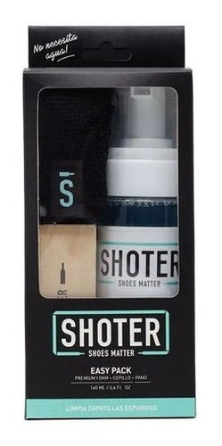 Limpia Zapatillas Shoter Easy Pack-kit (espuma+cepillo+paño)