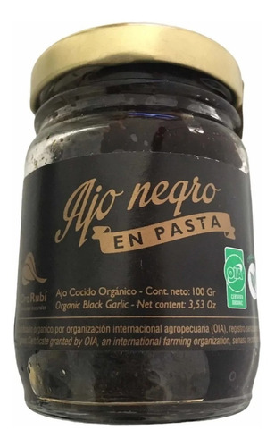 Pasta De Ajo Negro Organico - Oro Rubi X 100g