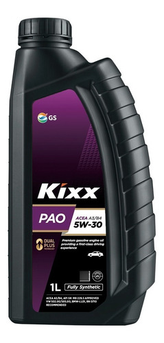  Aceite 100% Sintético, Kixx Pao A3/b4 5w-30, 1l/6pzas.