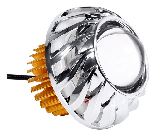Faro De Motocicleta Led Lente De Proyector Único Halo