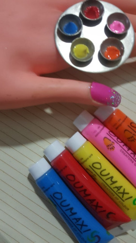 Paleta Anillo Mezclador Para Esmaltes Y Bases De Maquillaje